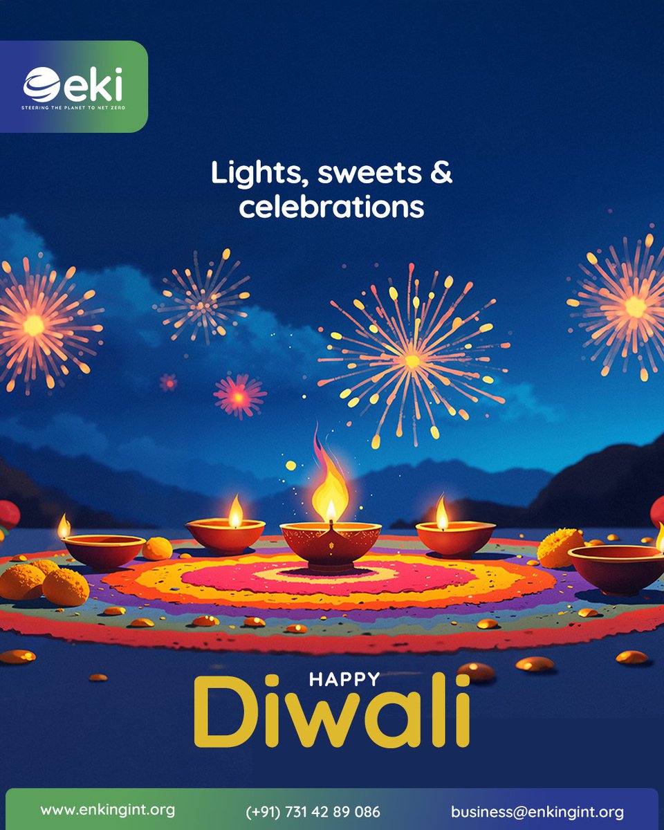 manishdabkara1's tweet image. With #Diwali, homes across India light up with joy, warmth, and togetherness.

May the festival of lights bring new beginnings, brighter opportunities, and lasting prosperity for all.

Team #EKIEnergy wishes you all a very Happy and Prosperous Diwali!✨