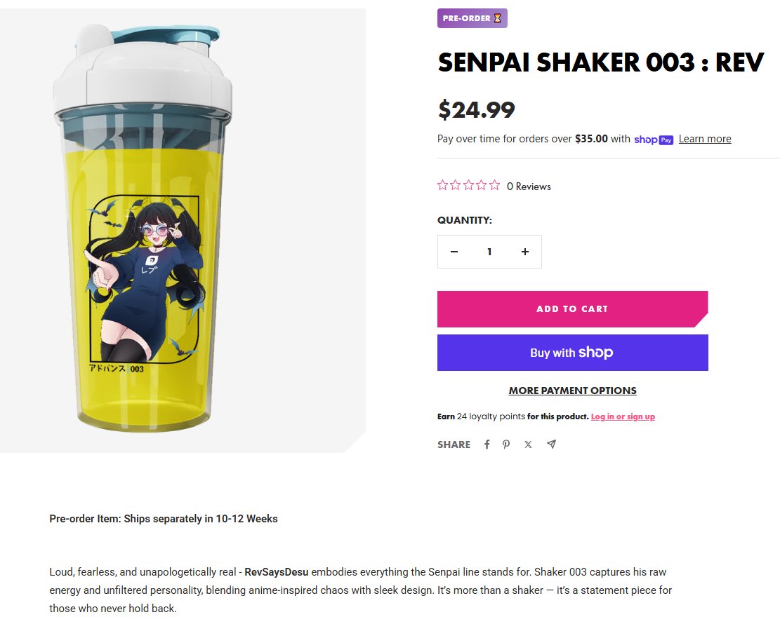 darlingstrawbie's tweet image. its so awesome to me to see @ADVANCEDgg caption rev's new senpai shaker like this! it feels great to have a company support you and your right to free speech! if you haven't checked out ADVANCED, make sure to do it and of course you can use code strawb at checkout for 10% off 😌