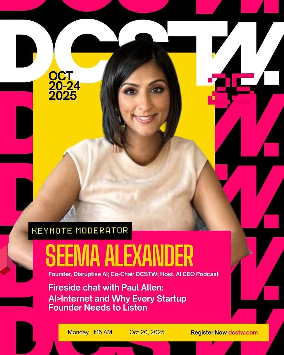 DCNowEvents's tweet image. #DCSTW2025 Innovation takes the spotlight next week. Five days. Hundreds of minds. One mission is building what comes next. @DCstartupweek 

🎟 Grab your ticket: ⏩dcstw.com
📅 October 20th–24th, 2025
📍 Washington, DC

Three days. One voice pushing the conversation…