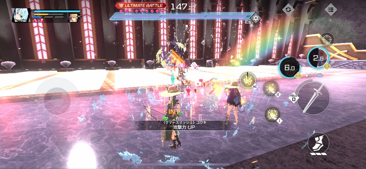 kayabakaoru's tweet photo. 連戦挑んでみたら、全くライフ削れないモードを現出させてしまった💦
#SAOVS #UltimateBattle https://t.co/29C4GgMVPg