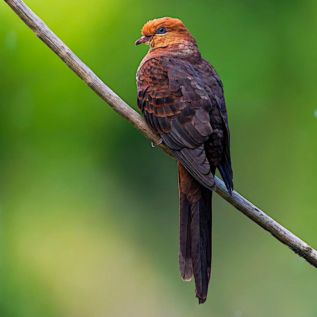 TheBatBotLab's tweet image. Feathered cinnamon roll alert 🕊️😋: The little cuckoo-dove (Macropygia ruficeps) shows that subtle shades and elegant posture can outshine any flashy plumage in Borneo’s forests🍂✨. Photo: Tan Tc. #Biodiversity #Wildlife #Birds #Birding #WildlifePhotography #NaturePhotography