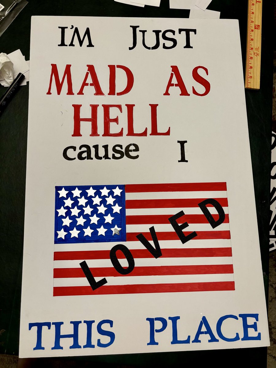 swift_af_23's tweet image. What do we think of my sign for No Kings Day tomorrow???