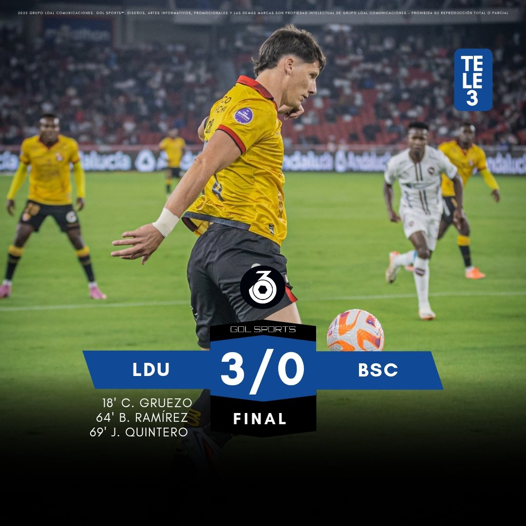 #LigaEcuabet|| El "Rey de Copas" #LDU goleó al ídolo en la previa de su cotejo frente a #Palmeiras este próximo jueves en 'Casa Blanca', por la Copa Libertadores. ⚽🔝

Una noche de novela, además de mágica para el equipo de #Quito, que sigue sumando y se mantiene en el segundo