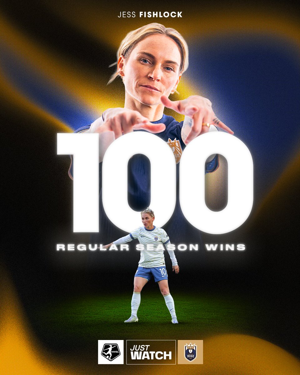 Jess Fishlock earns win 💯 in a <a href="/reignfc/">Seattle Reign FC</a> shirt!

She becomes just the second NWSL player to achieve the mark, after teammate Lauren Barnes.