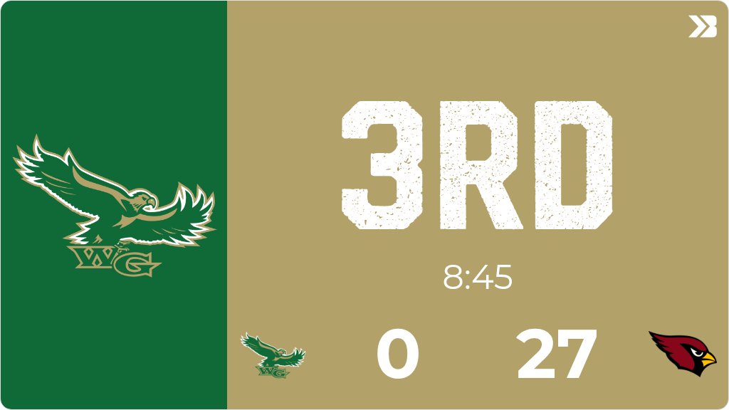 Football (Varsity) Live Score Posted - 3rd (8:45) - Woodward-Granger 0 - Clarinda 27 gobound.com/ia/ihsaa/footb…