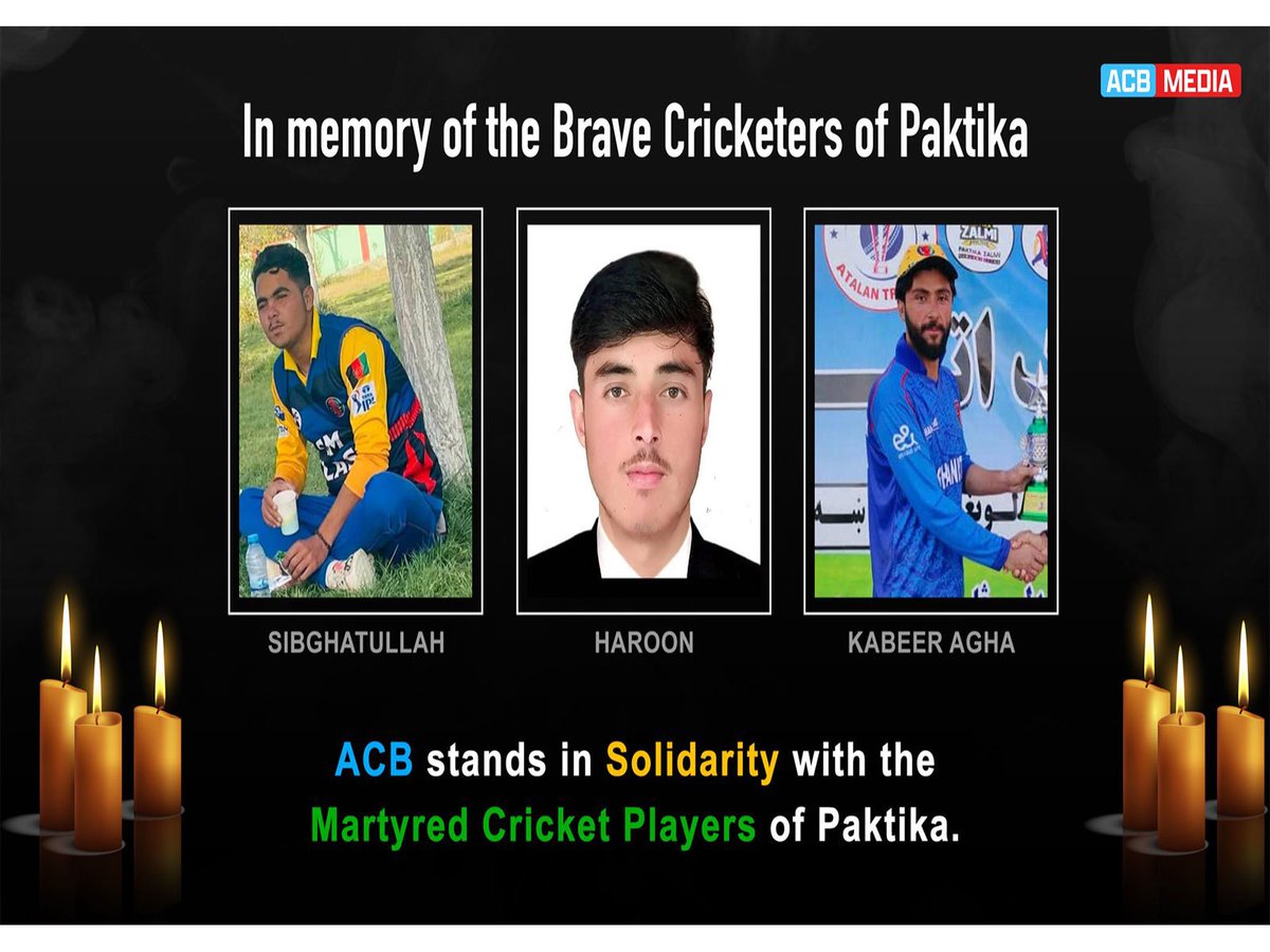 ani_digital's tweet photo. Afghanistan Cricket Board mourns loss of 3 players in Pakistani airstrikes, withdraws from Tri-Nation series
Read story @ANI |
https://t.co/ZaptE2ffSw
#AfghanistanCricketBoard #ACB #Pakistaniairstrikes #withdraws #TriNationseries https://t.co/2lUbILd1ZY