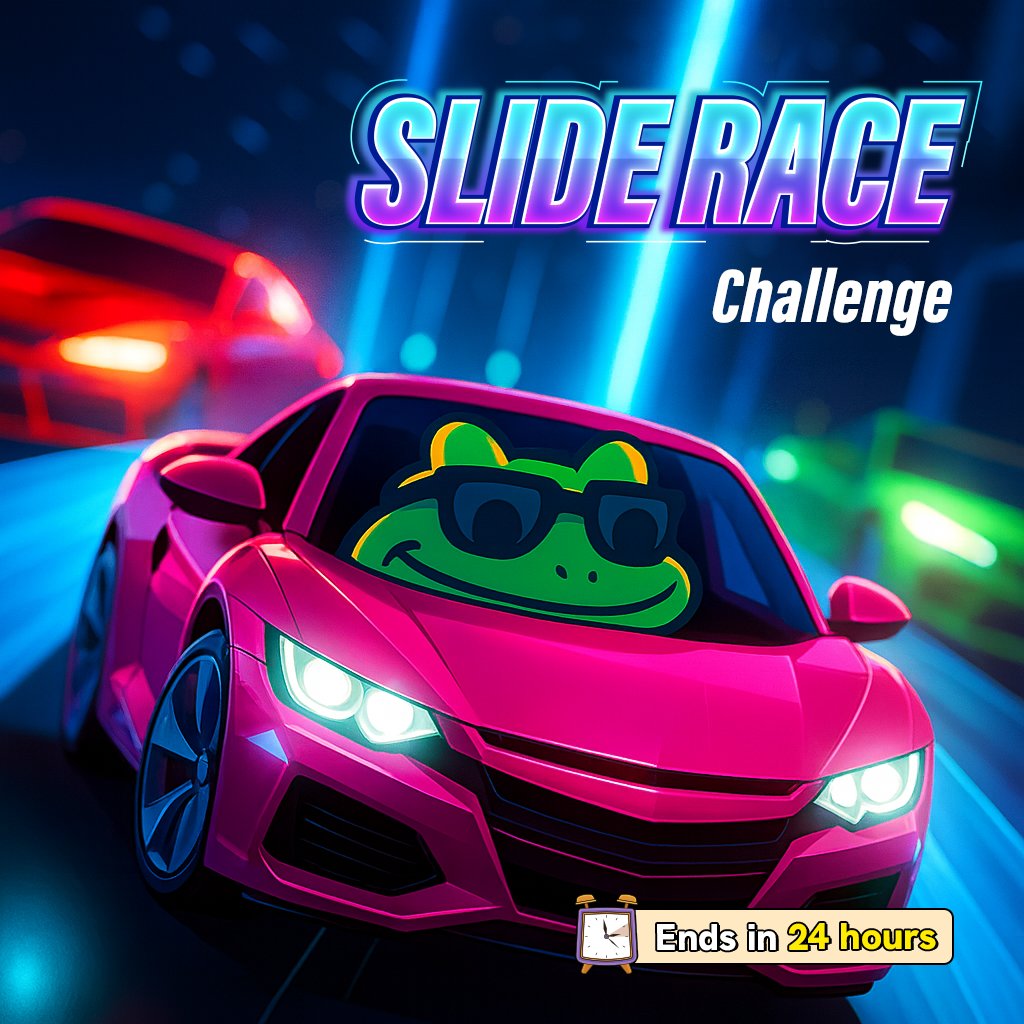 SlideFunBot's tweet image. Slide Race Challenge is LIVE! ๐
Time to hit the track and show your racing skills ๐น
Create your best run and climb the leaderboard!
๐ Rewards: 25 USDT for 5 random top racers
โฐ Ends in 24 hours
Letโs see whoโs the fastest Slider out there ๐
๐ Play now:โฆ