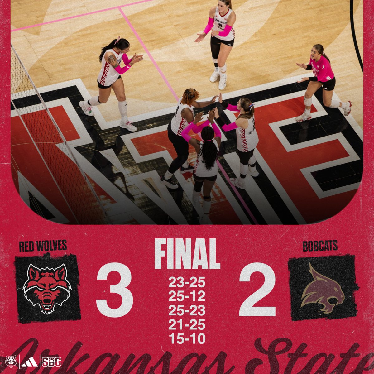 AStateVB's tweet image. RED WOLVES WIN‼️

#WolvesUp