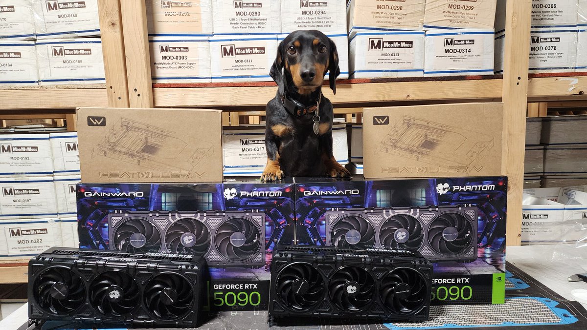 ModMyMods's tweet image. Vladimir Vinyl, protector of the 5090s and @WatercoolEN blocks ⚔️