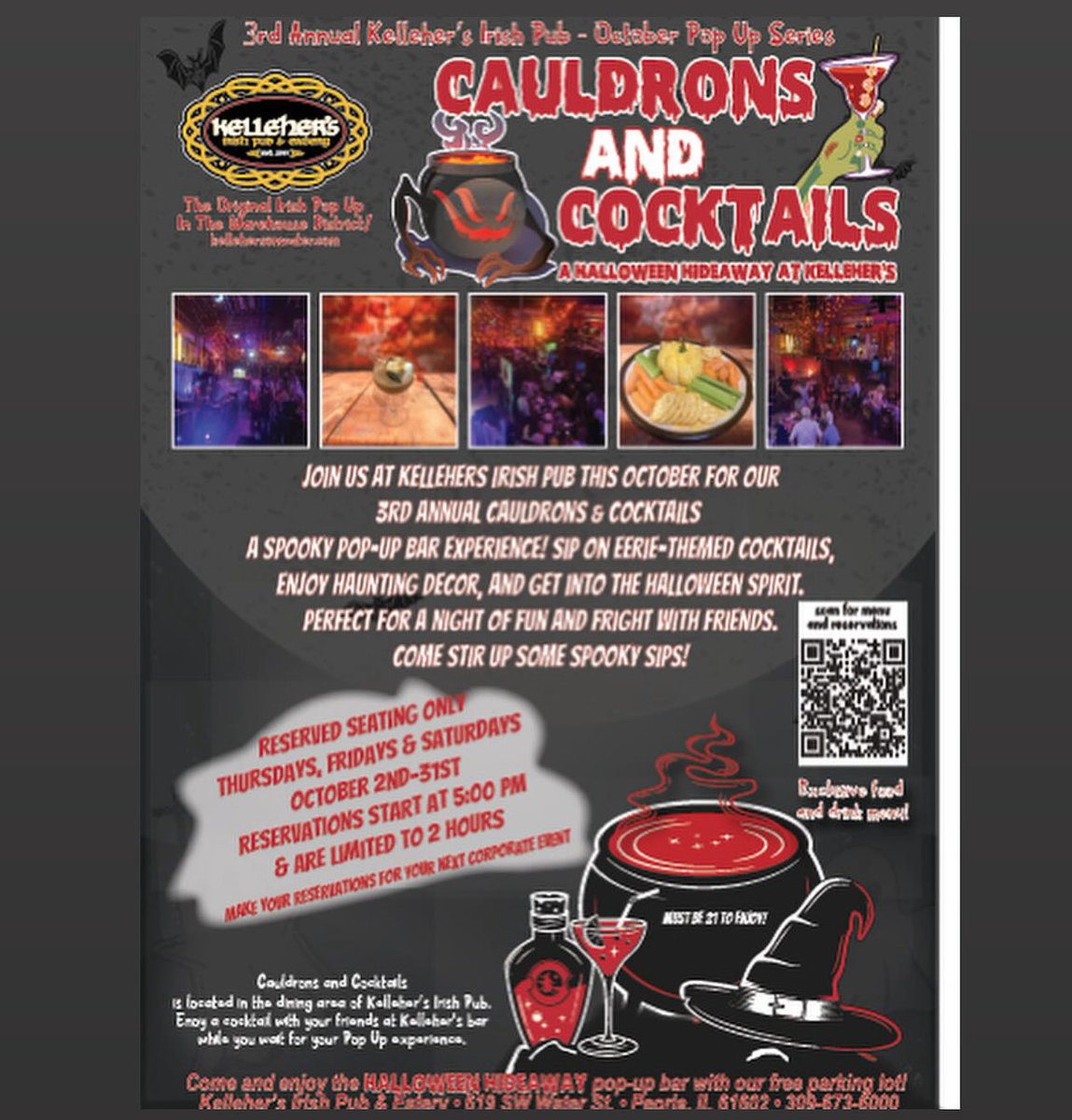 Classic Rockers! 
The Haunted Season is here &amp; you can celebrate...in a grown up way! 
Join RoXy at Kellehers On Water Saturday night from 5-7pm for Cauldrons &amp; Cocktails, the haunted pop up! 🎃🍸☠️🥂🎃Tarot card readings, spooky sips, ghoulish decor, tasty bites🧛‍♂️🩸 &amp; YOU!