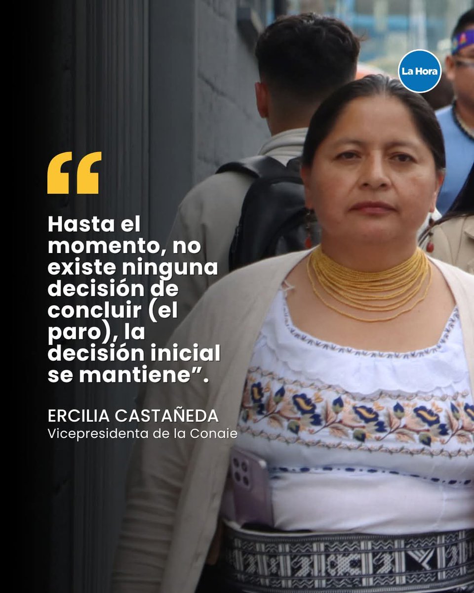 Ercilia Castañeda, vicepresidenta de la #Conaie, dijo que la organización ratifica que el paro 2025 mantiene su alcance nacional y que aún no se ha tomado ninguna decisión para concluirlo. 

Fuente: Diario La Hora 

f.mtr.cool/npqrrnmkvz