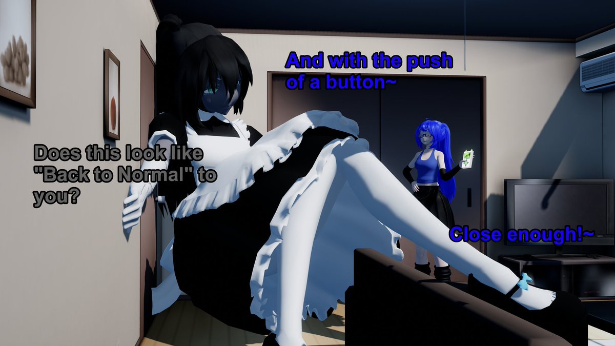 These remotes sure are handy~

#sizetwitter
#giantess
#巨大娘