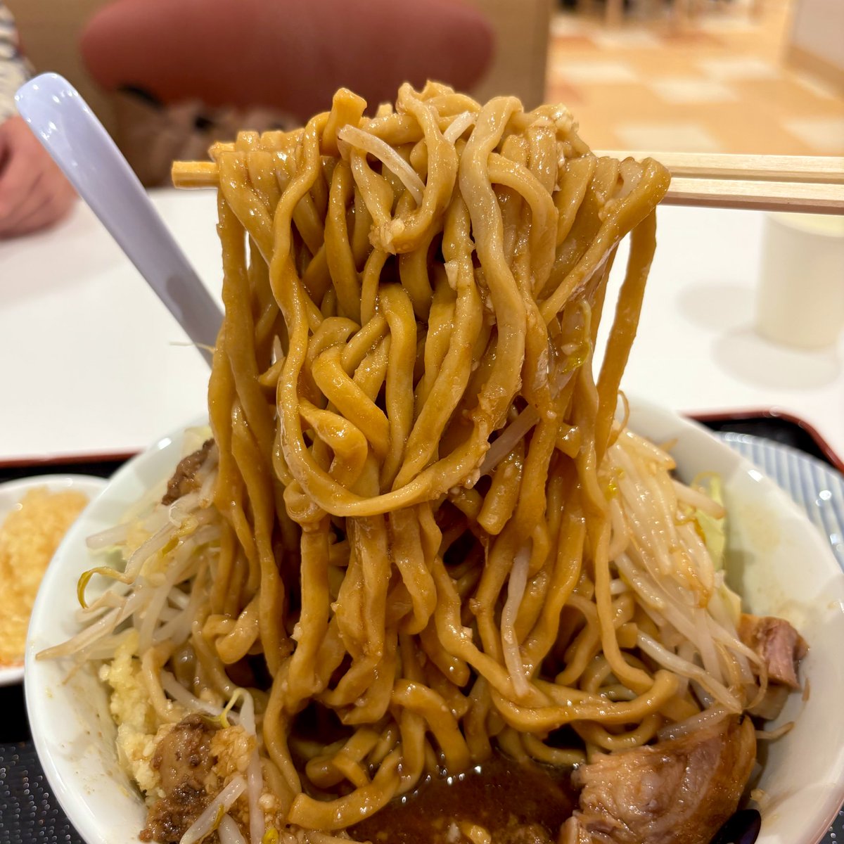 ラーメン 松戸富田製麺 ららテラス北綾瀬 (東京/北綾瀬駅) ・雷そば大(1,200円