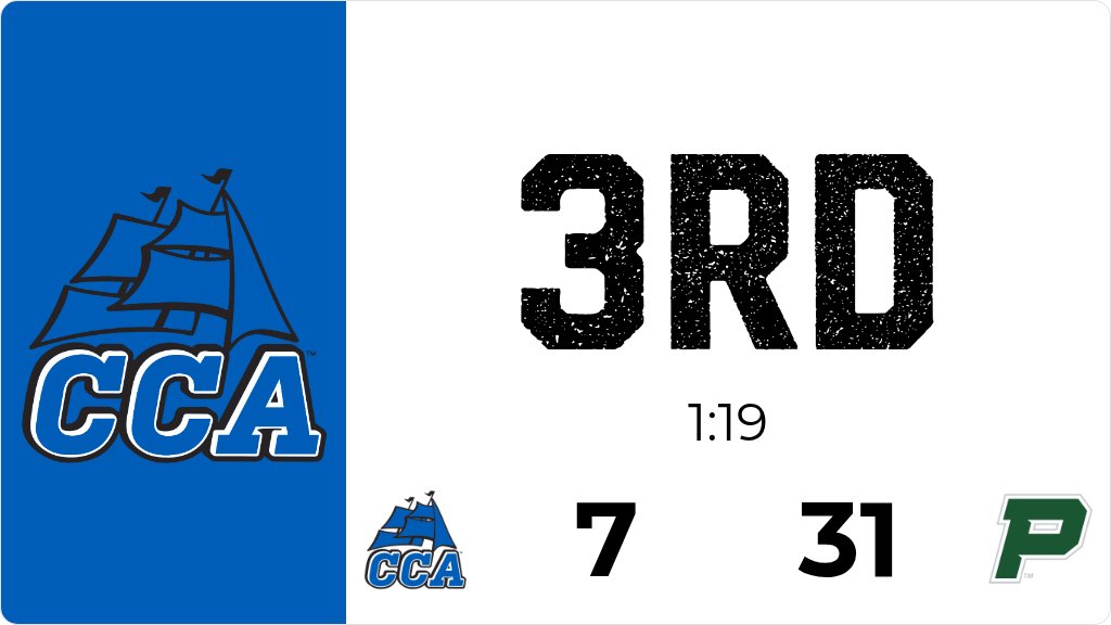 Football (Varsity) Live Score Posted - 3rd (1:19) - Clear Creek Amana 7 - Pella 31 gobound.com/ia/ihsaa/footb…