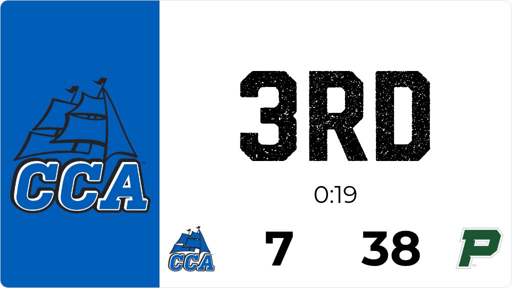 Football (Varsity) Live Score Posted - 3rd (0:19) - Clear Creek Amana 7 - Pella 38 gobound.com/ia/ihsaa/footb…