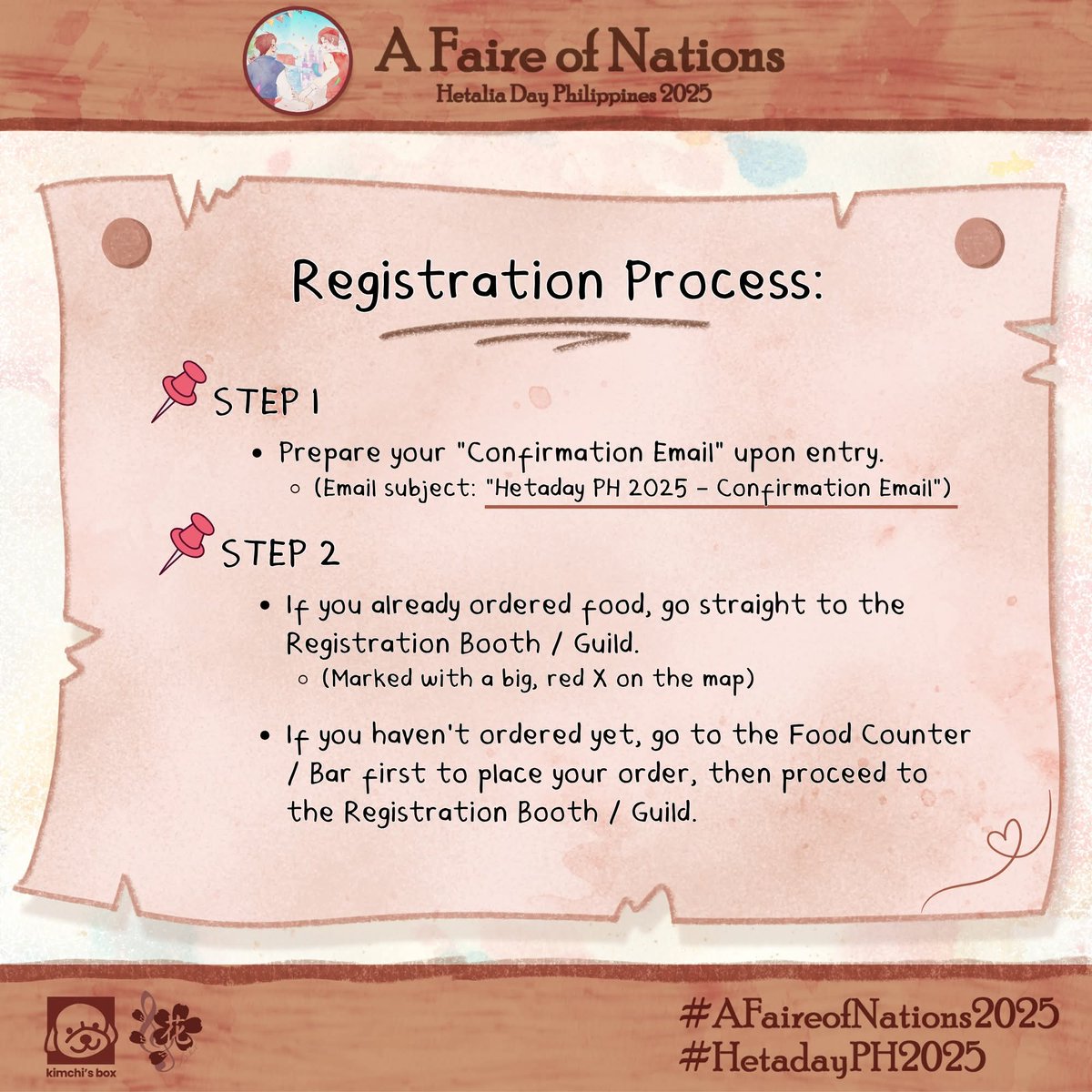 HetaDayPH's tweet photo. 𝐇𝐞𝐚𝐫 𝐲𝐞, 𝐡𝐞𝐚𝐫 𝐲𝐞! 

The gates of the Faire shall open at half past noon (12:30PM).

To ensure your passage is swift and seamless, we invite you to read through this registration guide before the day’s revelry.

#AFaireofNations #HetadayPH2025 https://t.co/idV9ZM6T55
