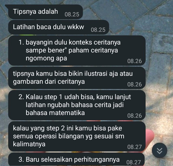 mbbjenn's tweet image. sedikit tips and tricks untuk menjawab soal cerita pk pm