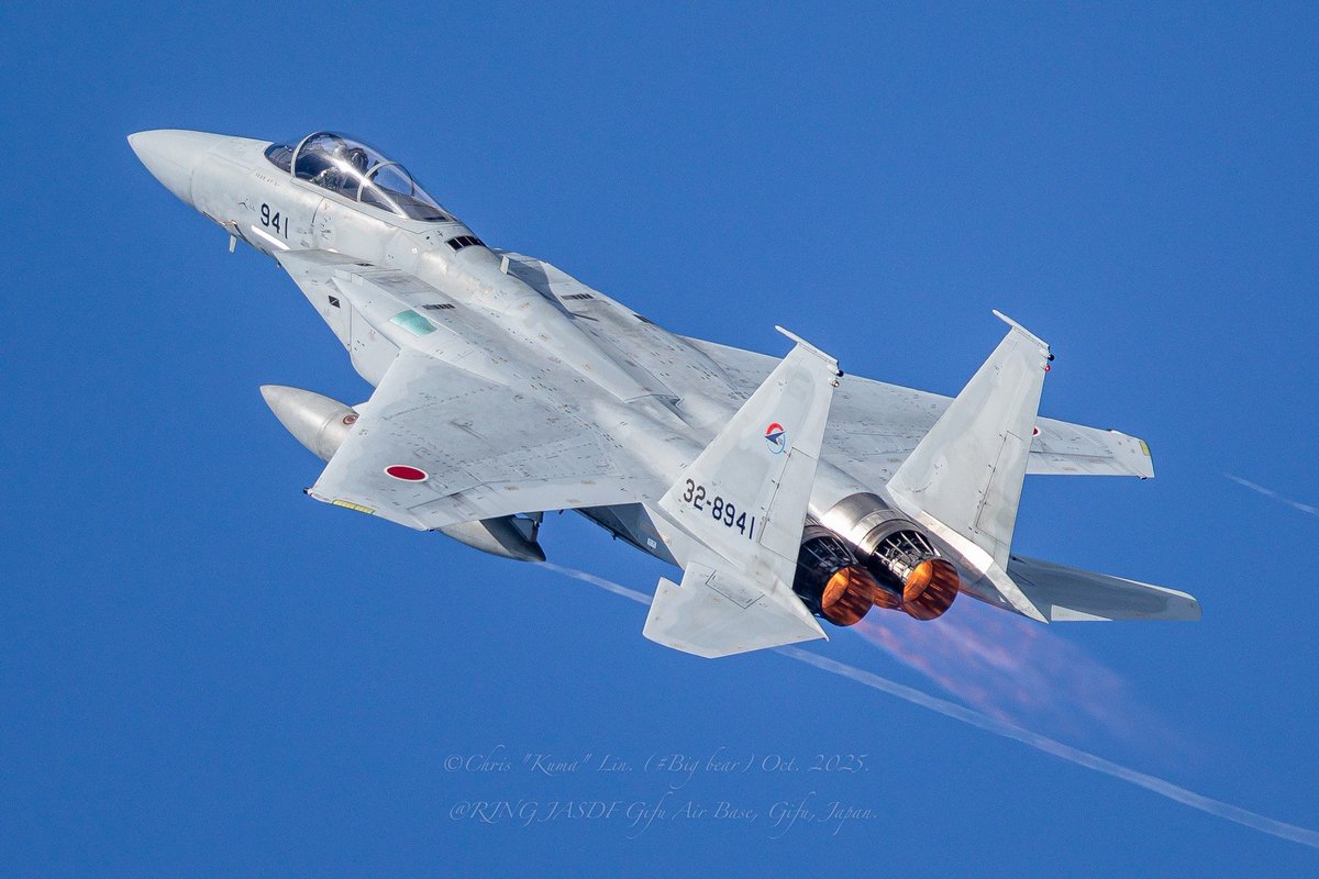 TsenBear's tweet photo. 日本飛行開発実験団 三菱 F-15J イーグル #32-8941
Air Development and Test Wing(ADTW) Mitsubishi F-15J

航空自衛隊岐阜基地飛行実験群/飛行隊
JASDF Flight Test Group, Flight Test SQ.

@RJNG JASDF Gigu Air base, 岐阜縣各務原市, Japan. https://t.co/cIL2P3i091