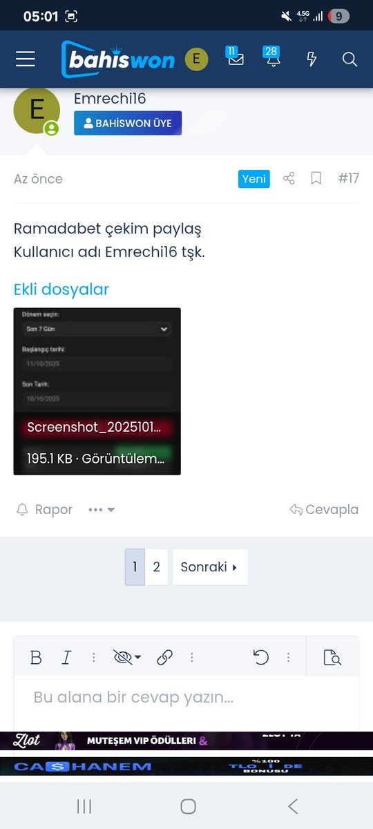 #Ramadabet çekim paylaş 
Kullanıcı adı Emrechi16