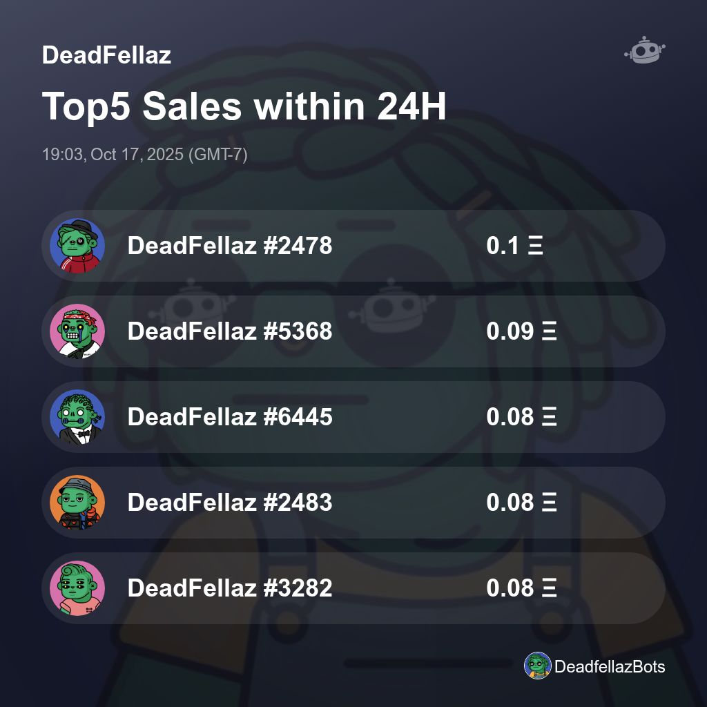 DeadFellaz Sales Bot 🤖️ tweet media