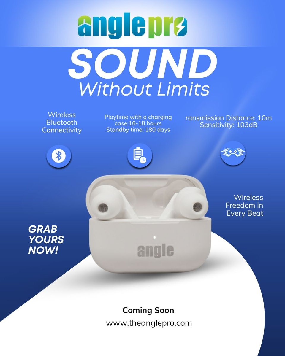 anglepro_ofc's tweet image. Stay wire-free and immerse yourself in pure sound — anytime, anywhere.

#AnglePro #WirelessEarbuds #SoundWithoutLimits #BluetoothEarbuds #MusicLovers #TrueWireless #ComingSoon #AudioExperience #TechLifestyle #GadgetGoals