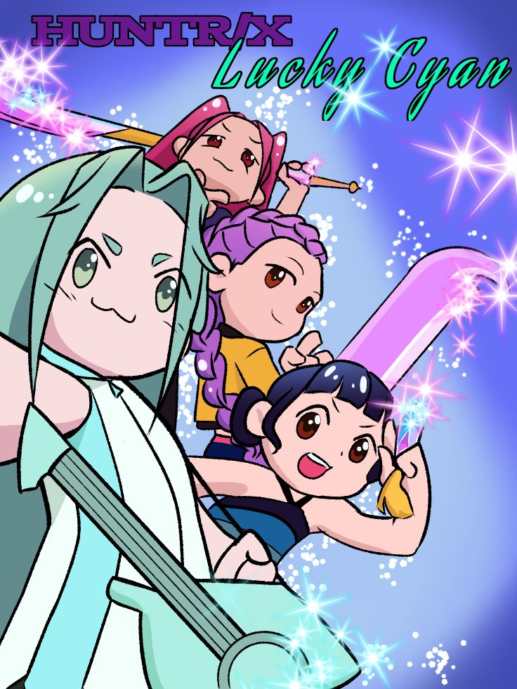 Dumb thing that came to me in a vision Huntrix x Lucky Cyan collab when #huntrix #tbhx