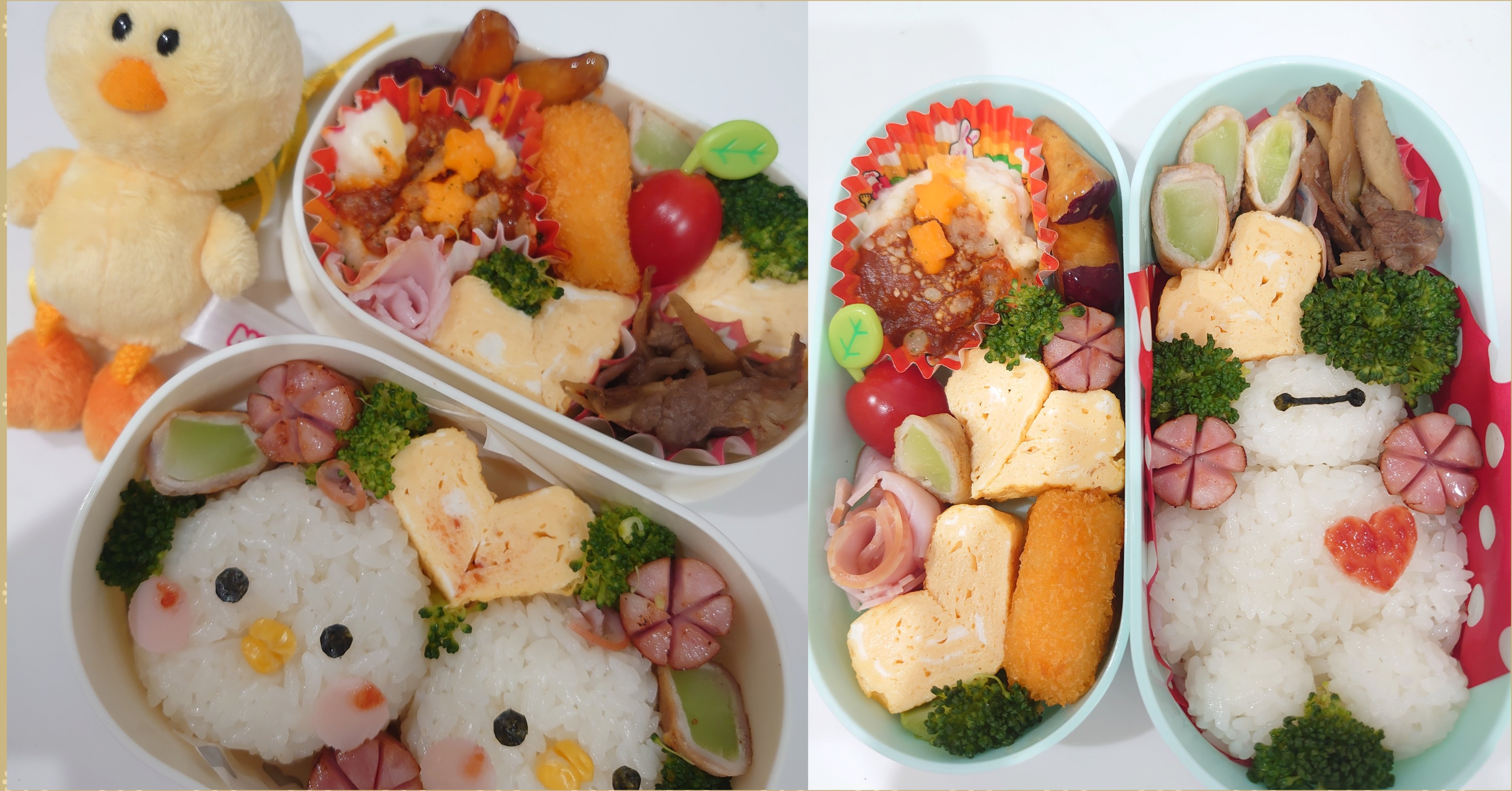 可愛いお弁当♡ 抗菌丸型ランチボックス 2段/500ml レトロチップ＆デール