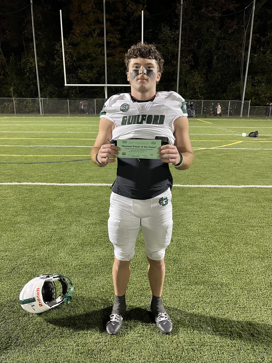 Alex Tafro, Guilford High School, scored 3 touchdowns, in a 34-20 win over Platt TheCoachWELI