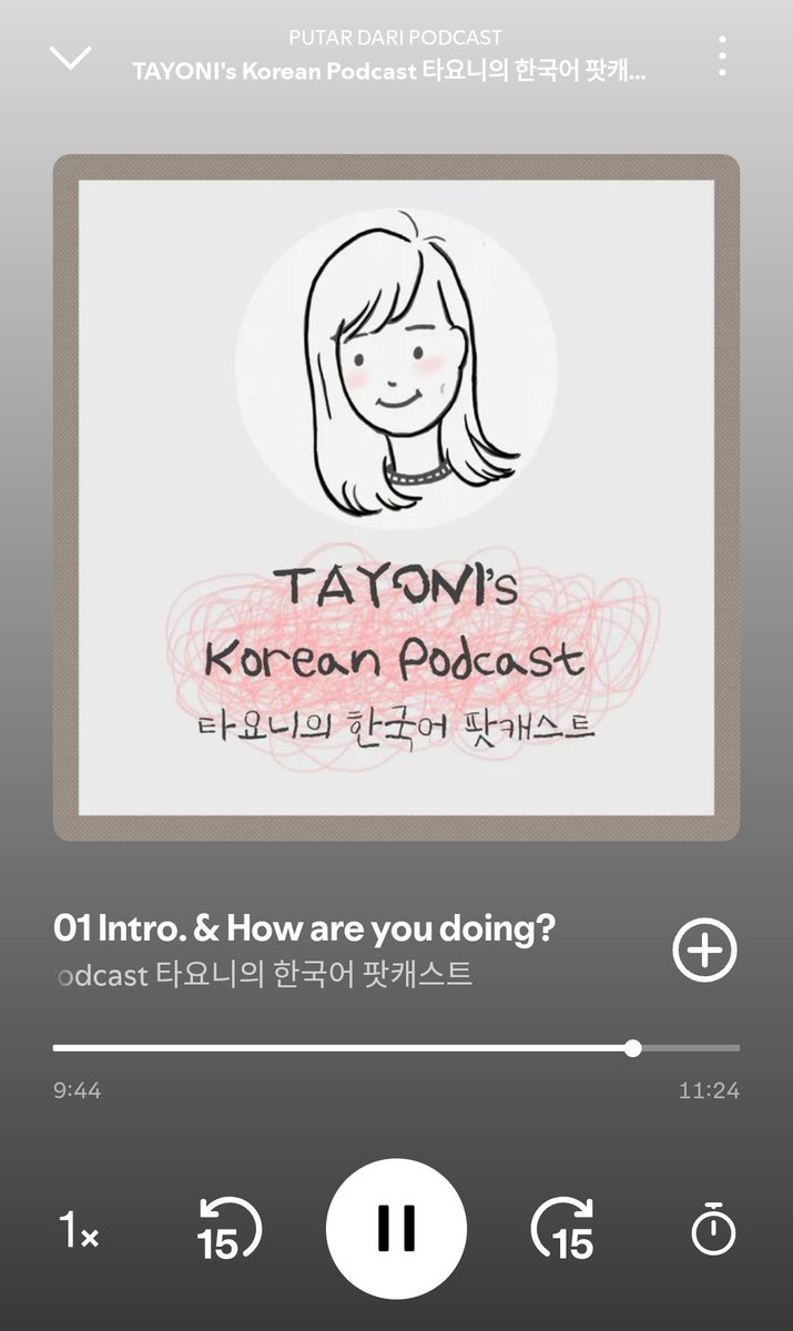 gak sepenuhnya paham, tapi seruu jugaa dengerin Korean podcast😻☝🏻☝🏻