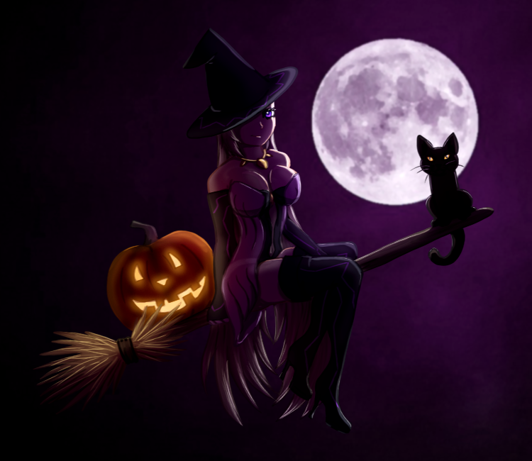 CrewCard21's tweet photo. @NovellusDea Halloween art by KatG6. Commissioned by me. #Deafication #Vtuber https://t.co/h7teS7p3EU
