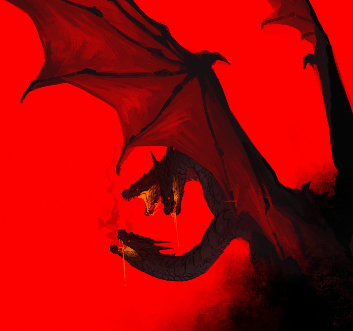 BlessThouSoul's tweet image. For it be the Devil #kaiju #Desghidorah