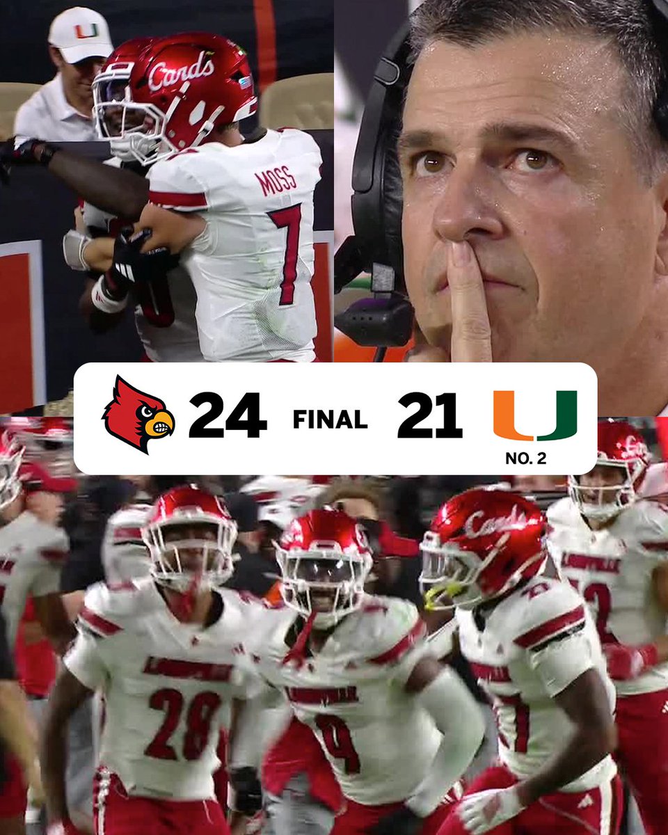 LOUISVILLE TAKES DOWN NO. 2 MIAMI AT HARD ROCK STADIUM 😤 <a href="/LouisvilleFB/">Louisville Football</a>