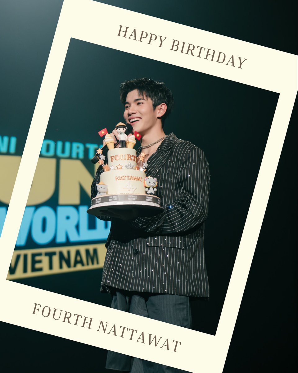 NJoin2023's tweet photo. Happy Birthday, Fourth ❤️

Wishing you a day full of laughter, cake, and everything that makes you smile 🎉🎂

#FourthNattawat https://t.co/XHA37cXWOm