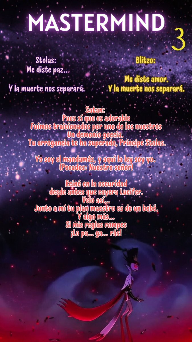 ¡Ya llegamos al penúltimo episodio de Helluva Boss S2! Y aquí dejo la letra de la canción hermosamente cantado por <a href="/Nyghtwalker10/">Luis Leonardo Suárez (Luigi) 🌹🎹</a> y Pedro. ❤️
youtube.com/watch?v=IoVB5H…