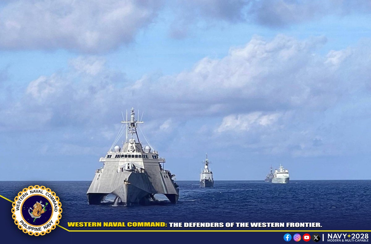 Philippine_Navy's tweet image. LOOK | Day 9 of Exercise SAMASAMA 2025 Showcases Seamanship and Allied Interoperability at Sea
👉🏽facebook.com/share/v/17DDrW…
#ExerciseSAMASAMA2025
#ProtectingtheSeasSecuringOurFuture
#ModernandMultiCapablePHNavy
#OneAFPOnePhilippines
#StrongAFPStrongPhilippines