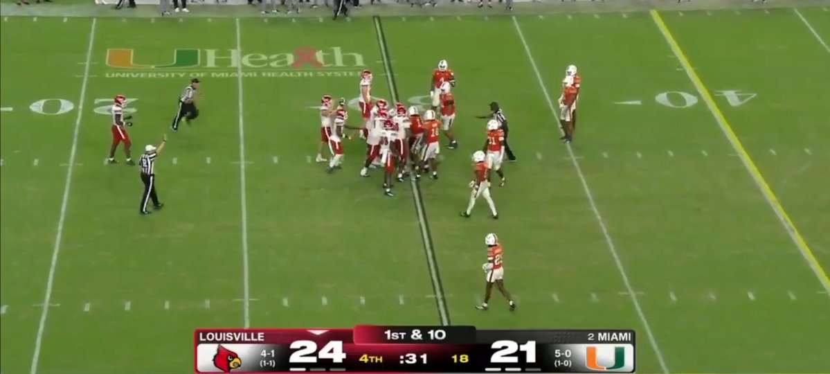 And DOWN goes #2 Miami.