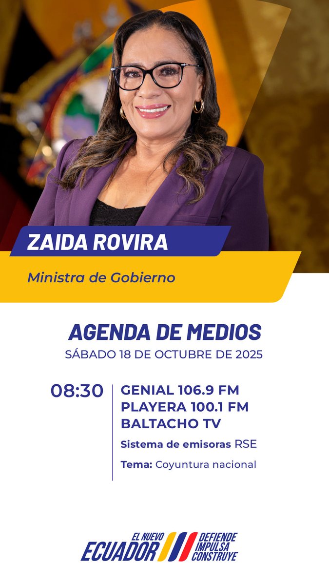 NOS VEMOS MAÑANA 
#EnMedios 
<a href="/DanielNoboaOk/">Daniel Noboa Azin</a> 
<a href="/MinGobiernoEc/">Ministerio de Gobierno Ecuador</a>