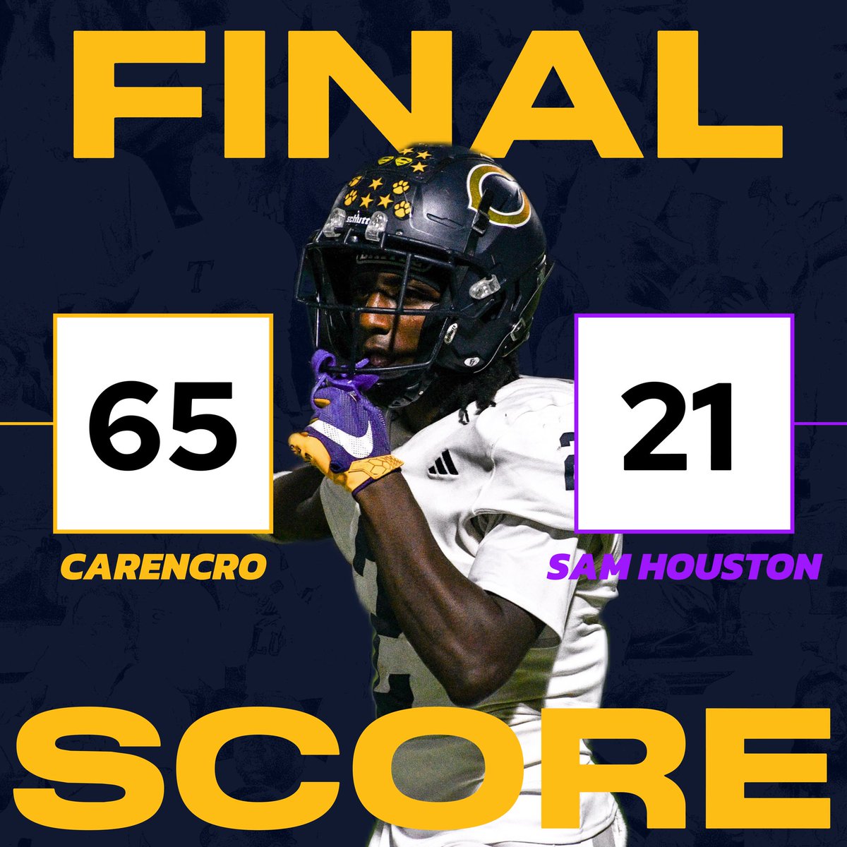 CarencroFB's tweet photo. Another one!
#Carencro #EXIT4 #GeauxBears #Big5 #ProtectTheTeam #WhyNotUs #BeSpecial #SpotTheBall #AnswerTheQuestion #CHS #CarencroFootball #HighSchoolFootball #FNL #LouisianaFootball https://t.co/XsAgGKRBTQ
