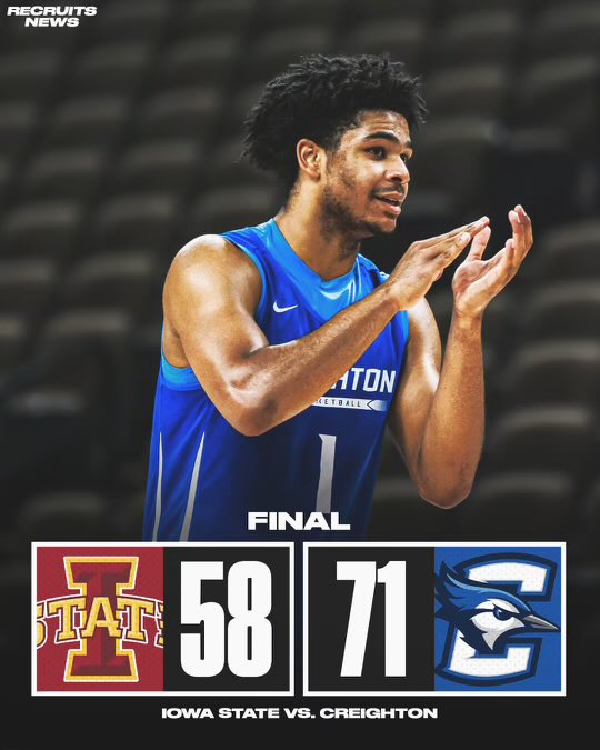 No. 23 Creighton defeats No. 16 Iowa State in Omaha without Jackson McAndrew and Owen Freeman! 🔥