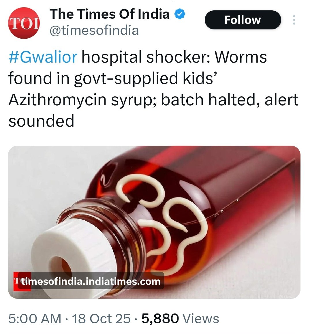 If you vote for the BJP, this is what you deserve, a medicine full of worms.
