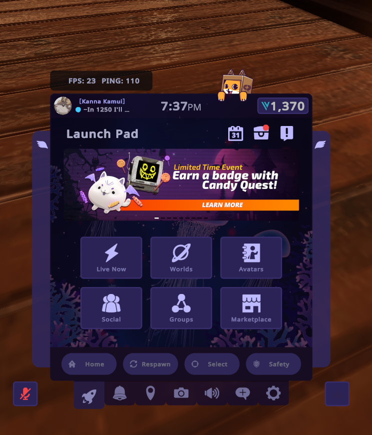 KannaKamuiVR's tweet image. vanished for 2 days and the menu changed again