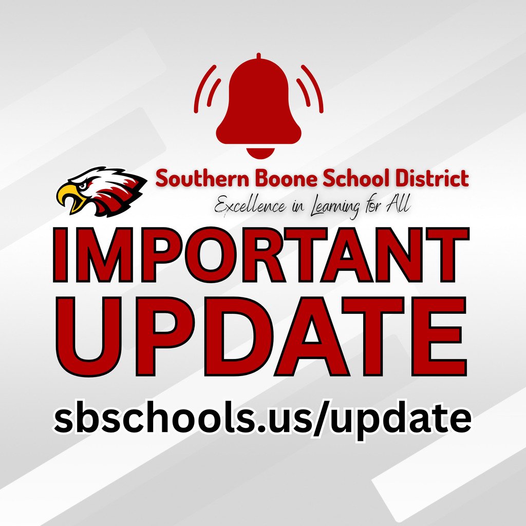 UPDATE: Due to the showers and thunderstorms in the forecast, the Southern Boone Marching Classic scheduled for Saturday, October 18th, 2025, has been postponed and is rescheduled for Saturday, November 1st, 2025.