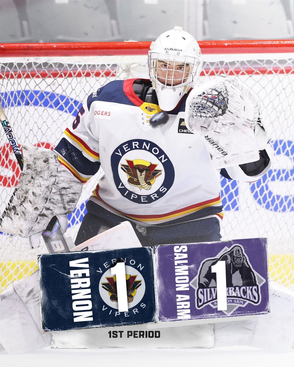 VernonVipers's tweet image. Sam Charko scores his 5th of the season on a penalty shot and Oliver Kanat makes 15 saves on 16 shots as the Vipers head into the intermission deadlocked.

#TimeToStrike