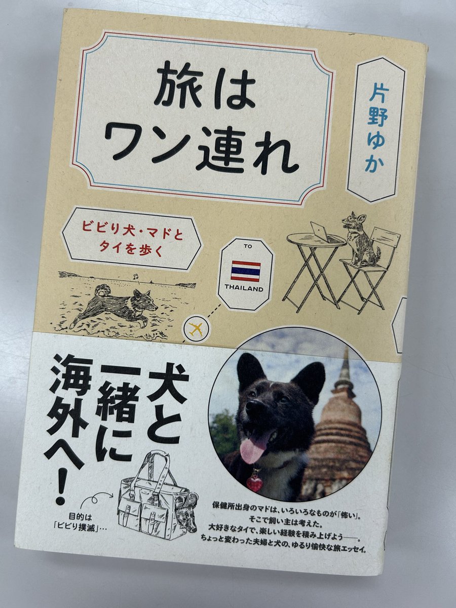 NHKドラマ10「シバのおきて」をたのしく観ている中の人です。
ドラマの原作『平成犬バカ編集部』の著者・片野ゆかさんが愛犬マドを連れてタイを旅するエッセイ。犬連れ旅のテクニックもわかる実用的な一冊です🐕

『旅はワン連れ』（片野ゆか著　ポプラ社）uchiyama-shoten.co.jp/smp/book/b3076…