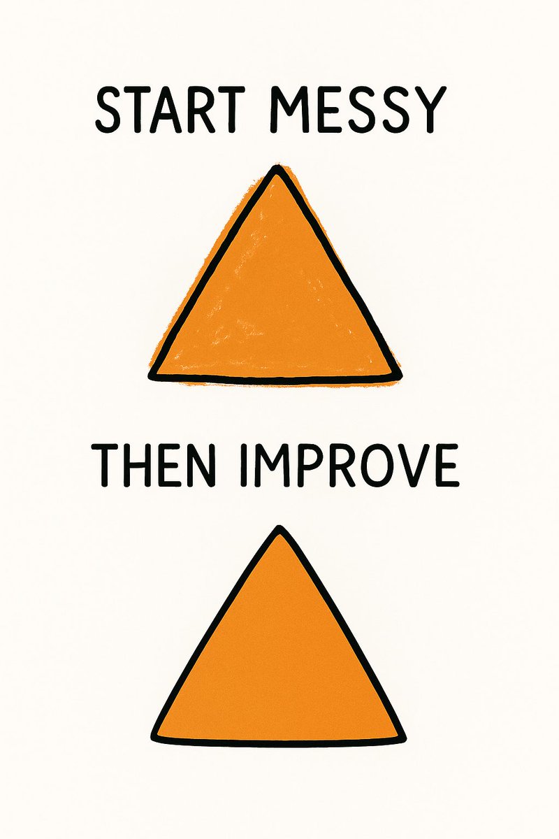 Writing advice for the day: 
Struggling to start? Go messy first—then refine