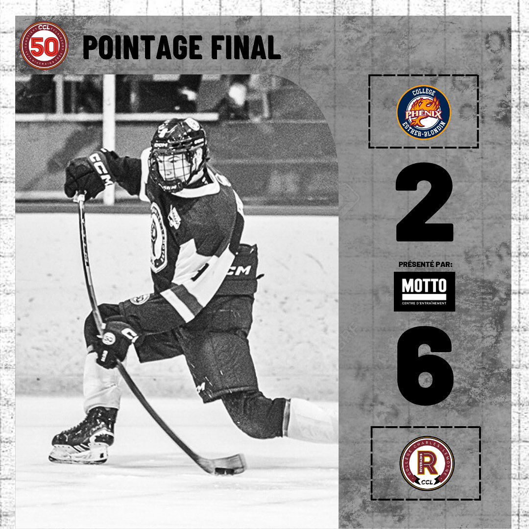 Les Riverains l'ont emporté par la marque de 6-2 contre le Phénix ce soir au Sportium.

Léo Brodeur a marqué un triplé, alors qu'Alexis Benoît, Samuel Roy et Maxime-Alexandre Beaudoin ont également fait scintiller la lumière rouge! 🚨

#attaquerladversité #gorivsgo