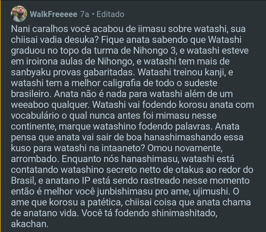 "Fique anata sabendo que Watashi" NÃO DÁ KKKKKKKKKKKKKKKKKKKKKKKKKKKKK