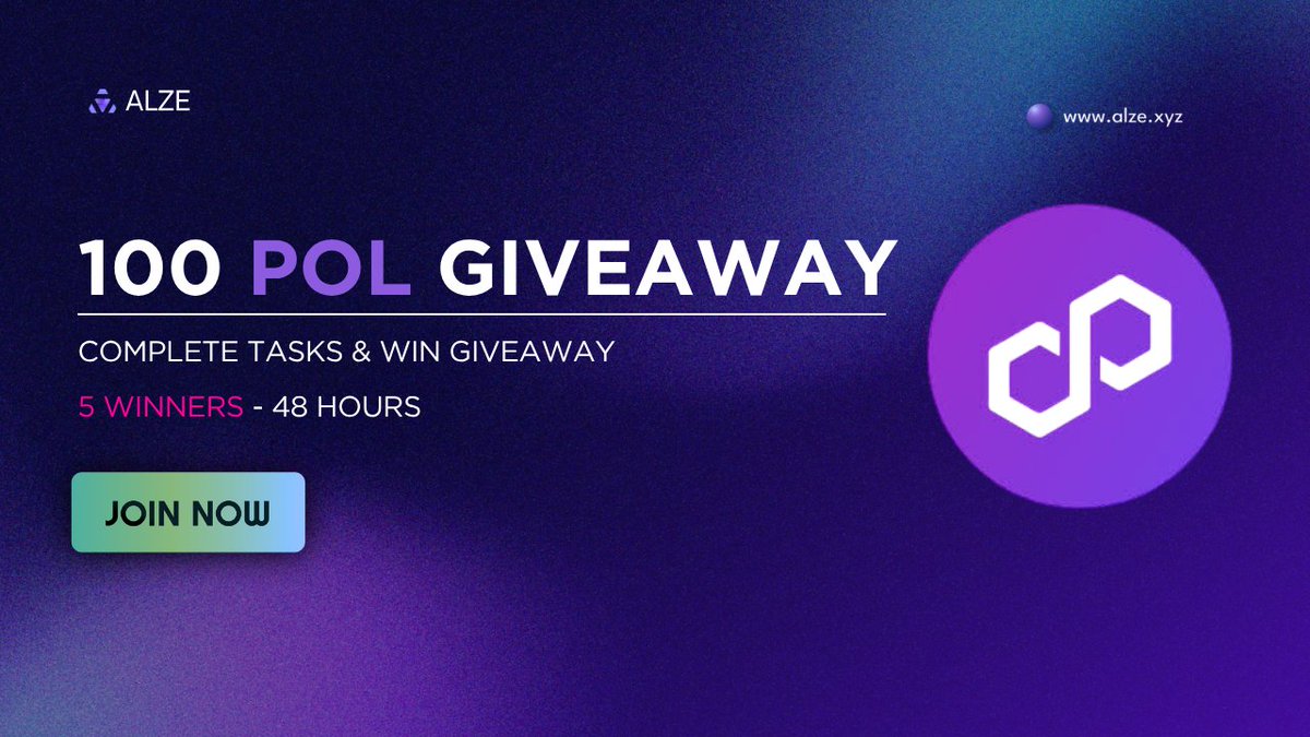 0xAlze's tweet image. 100 $POL GIVEAWAY! 🎉 

-5 winners (48 Hours)

📜Just Submit Wallet Address: forms.gle/1CVxHbRwvUbUL1…

📌RP &amp;amp; Comment wallet Address