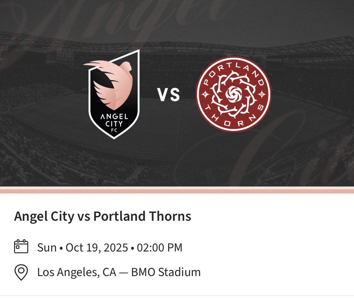 DeeMagicGurl (@deemagicgurl) on Twitter photo I have two tickets available for Sunday’s game. It's the final home game of the season and also features the retirement ceremonies for Press and Riley. LMK! #ACFC #AngelCityFC I have two tickets available for Sunday’s game. It's the final home game of the season and also features the retirement ceremonies for Press and Riley. LMK! #ACFC #AngelCityFC