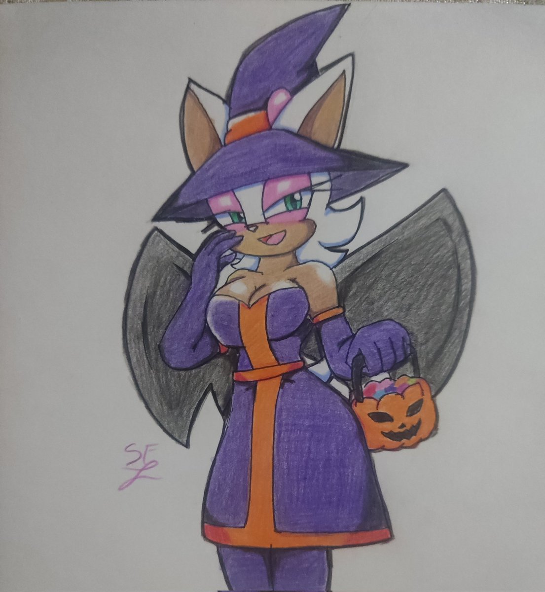 Dibujo nuevo de rouge para halloween uwu ✨✨💖
